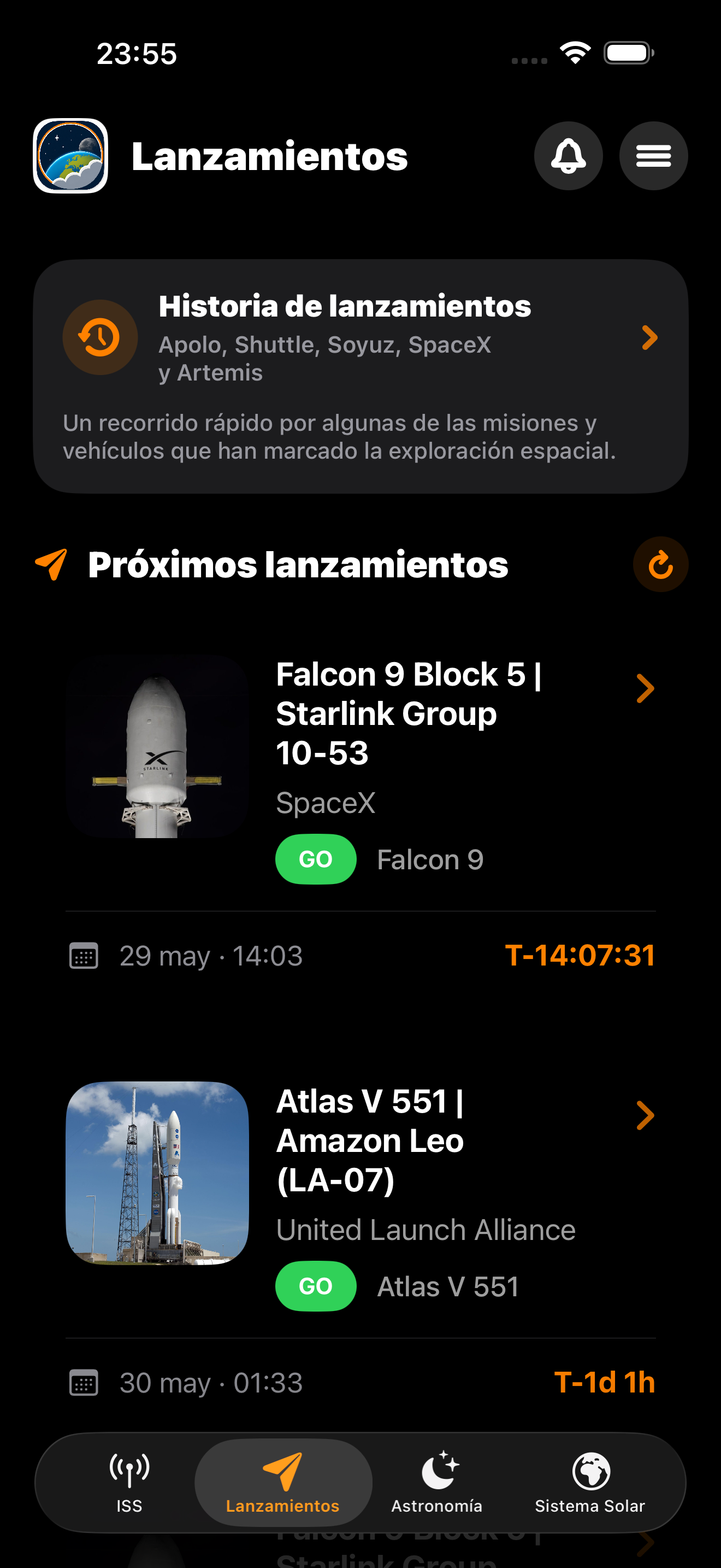 Lanzamientos